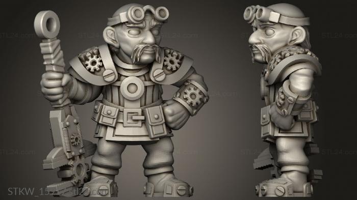 Military figurines (Gnome Tinker, STKW_15917) 3D models for cnc