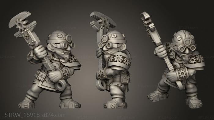 Military figurines (Gnome Tinker Attack, STKW_15918) 3D models for cnc