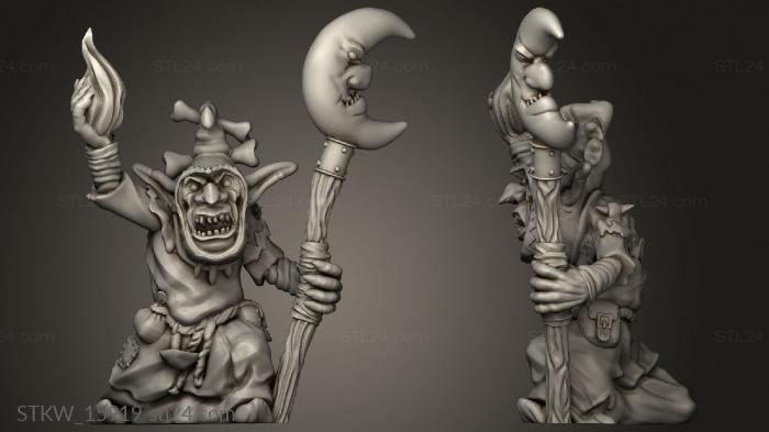 Military figurines (Goblin Warlock, STKW_15919) 3D models for cnc