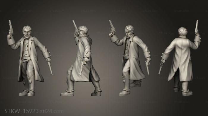 Military figurines (Gunslinger Cloak, STKW_15923) 3D models for cnc