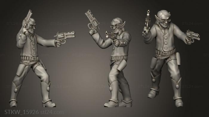 Military figurines (Gunslinger Elf, STKW_15926) 3D models for cnc