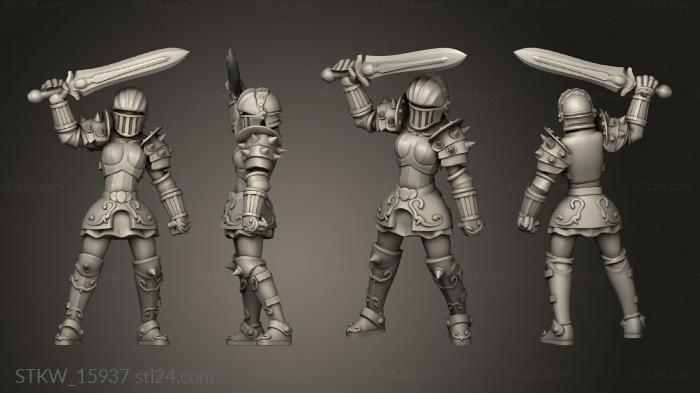 Military figurines (Knight, STKW_15937) 3D models for cnc