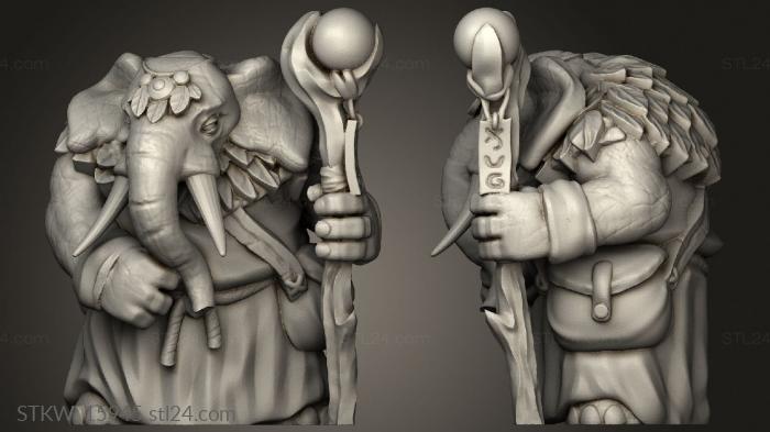 Military figurines (Loxodon Druid Idle, STKW_15945) 3D models for cnc