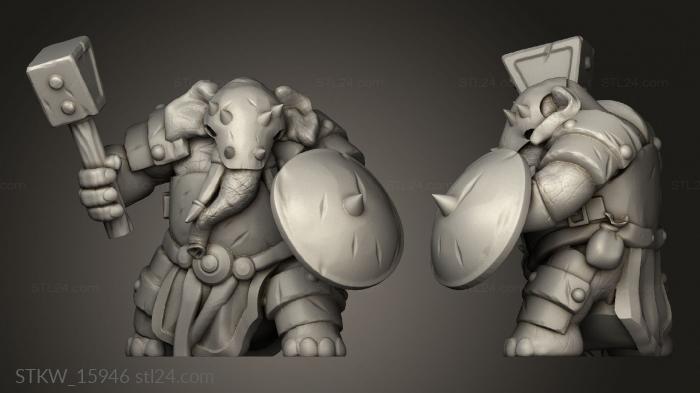 Military figurines (Loxodon, STKW_15946) 3D models for cnc