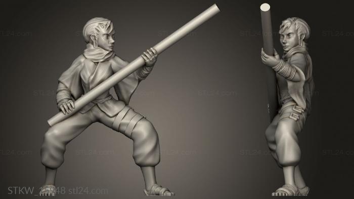 Military figurines (Monk, STKW_15948) 3D models for cnc