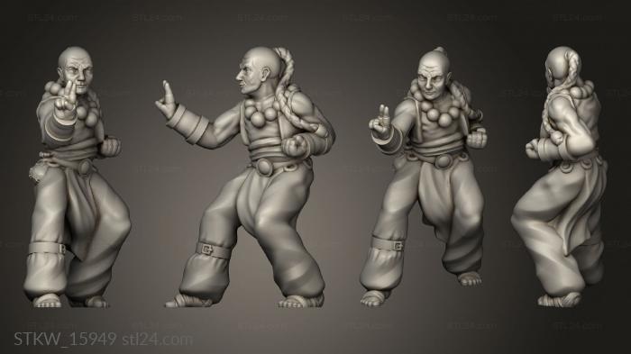 Military figurines (Monk, STKW_15949) 3D models for cnc