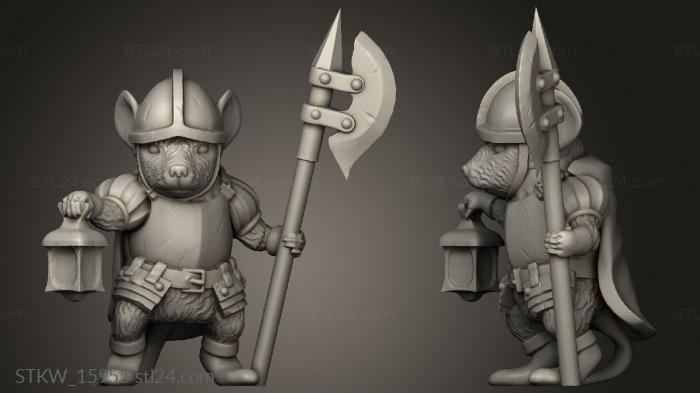 Military figurines (Mouse Guard, STKW_15955) 3D models for cnc