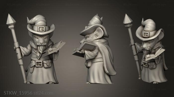 Military figurines (Mouse Mage, STKW_15956) 3D models for cnc