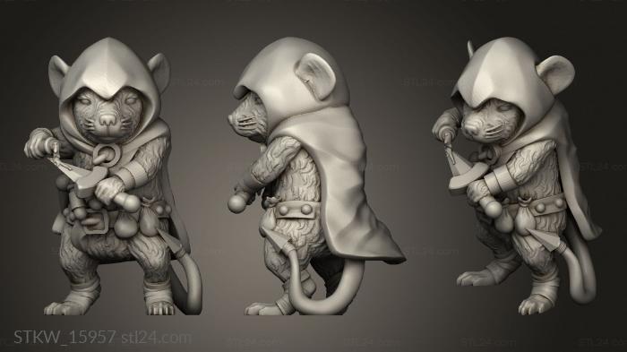 Military figurines (Mouse Rogue, STKW_15957) 3D models for cnc