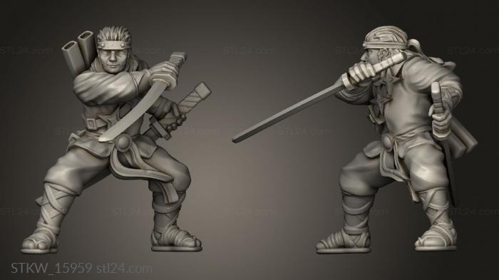 Military figurines (Ninja Fore, STKW_15959) 3D models for cnc