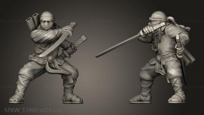 Military figurines (Ninja Fore and Mask, STKW_15960) 3D models for cnc