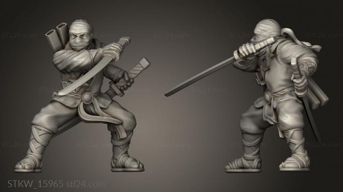 Military figurines (Ninja Mask, STKW_15965) 3D models for cnc