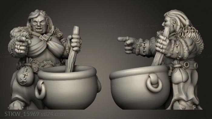 Military figurines (Ogress Cook, STKW_15969) 3D models for cnc