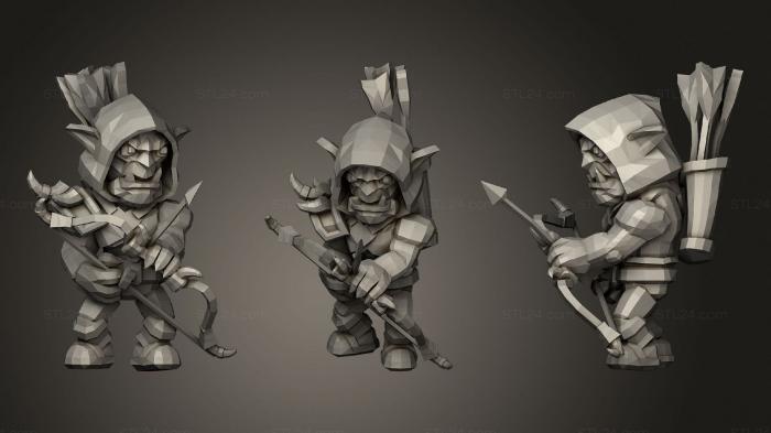 Military figurines (Orc Archer Proto Series, STKW_1597) 3D models for cnc