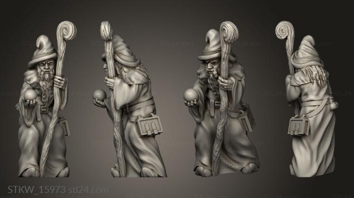 Military figurines (Old Wizard, STKW_15973) 3D models for cnc