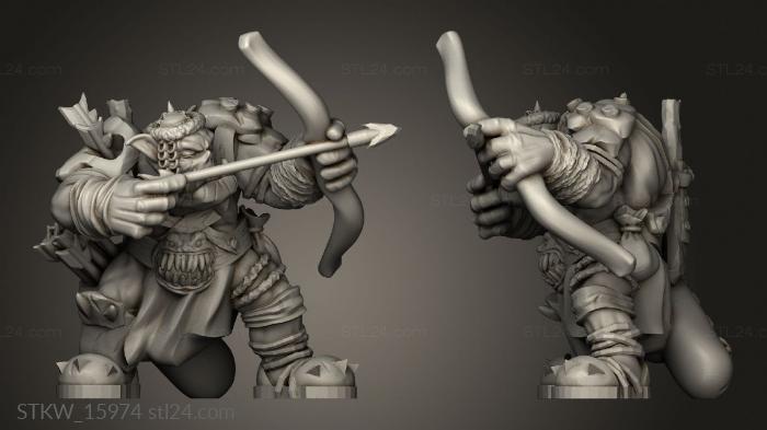 Military figurines (Orc Archer, STKW_15974) 3D models for cnc