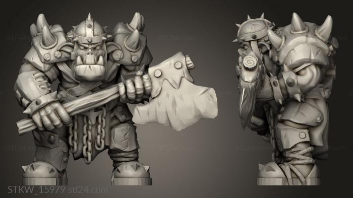 Military figurines (Orc Warrior, STKW_15979) 3D models for cnc