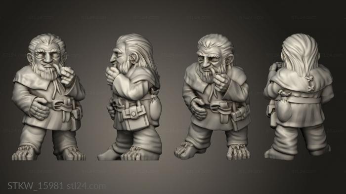 Military figurines (Peasant Halfling, STKW_15981) 3D models for cnc