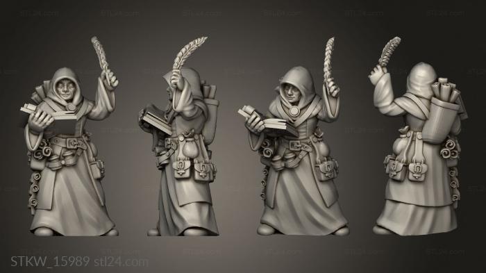 Military figurines (Scroll Mage, STKW_15989) 3D models for cnc