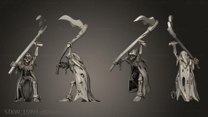 Military figurines (Scythe Skeleton, STKW_15991) 3D models for cnc