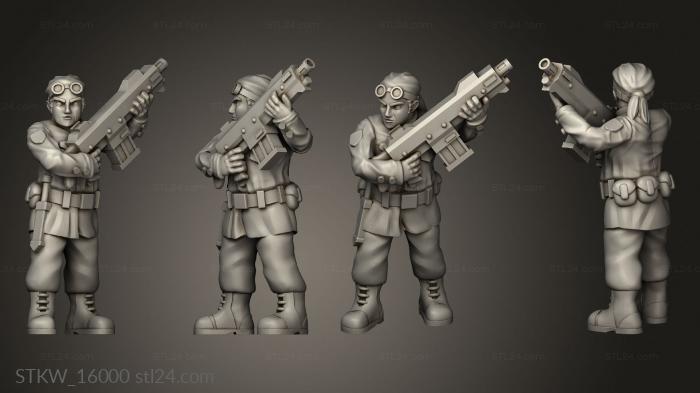 Military figurines (Soldier Idle, STKW_16000) 3D models for cnc