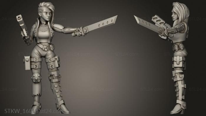 Military figurines (The Lost Cyberpunk Girl, STKW_16010) 3D models for cnc