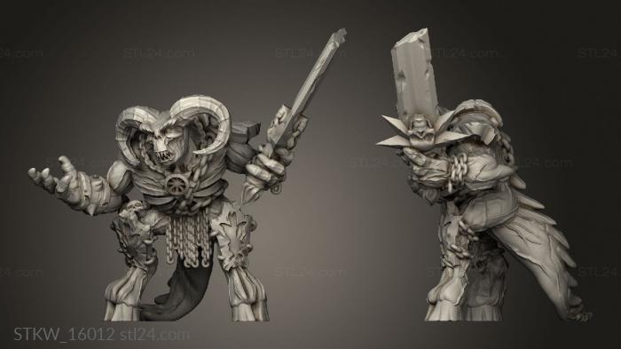 Military figurines (The Lost Demonic Warlord, STKW_16012) 3D models for cnc