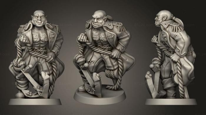 Military figurines (Orc captain, STKW_1602) 3D models for cnc