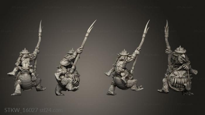 Military figurines (Toothy Monster Rider, STKW_16027) 3D models for cnc