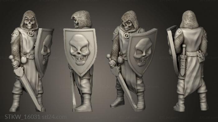 Military figurines (Undead Knight, STKW_16031) 3D models for cnc