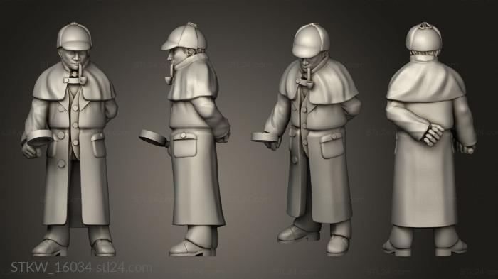 Military figurines (Victorian Detective, STKW_16034) 3D models for cnc