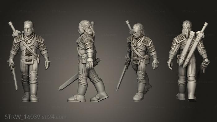 Military figurines (Warrior, STKW_16039) 3D models for cnc