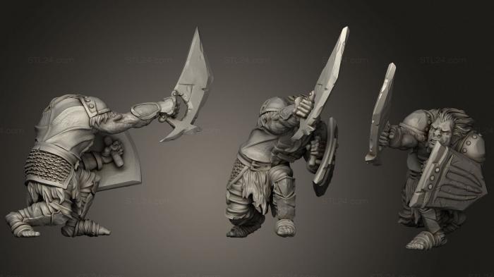 Military figurines (Orc Cleaver Shield B, STKW_1604) 3D models for cnc