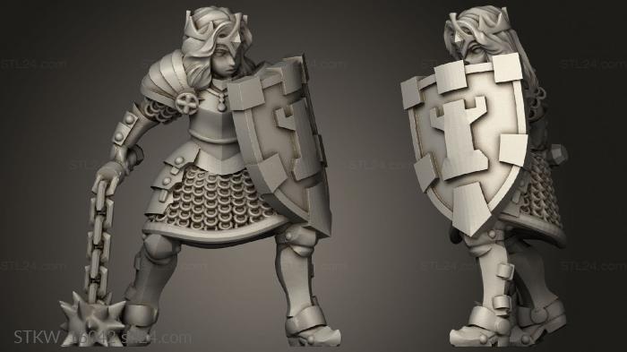 Military figurines (Warrior Princess, STKW_16042) 3D models for cnc