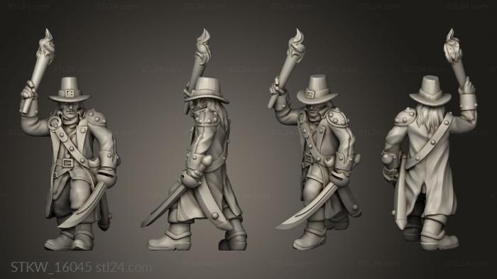 Military figurines (Witch Hunter with Torch, STKW_16045) 3D models for cnc