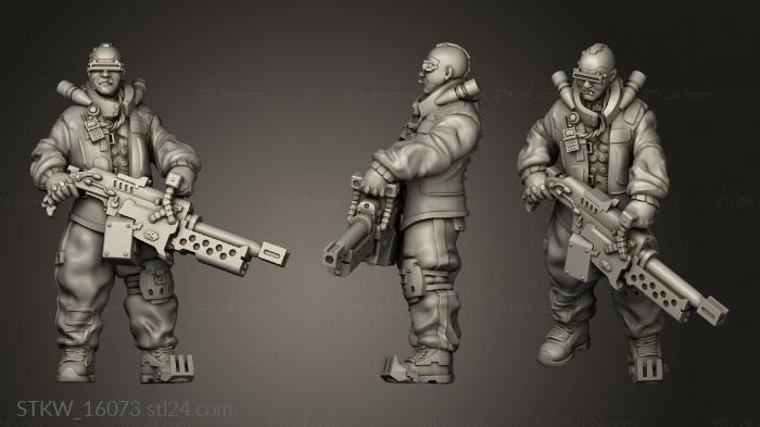 Military figurines (One Lazy Guy Boy, STKW_16073) 3D models for cnc