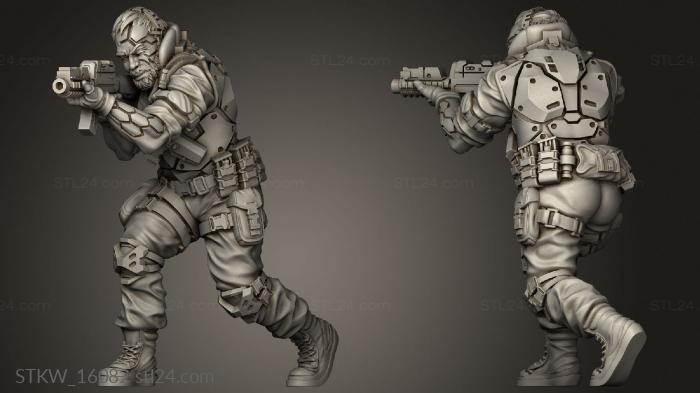 Military figurines (One OMEGA Ryan Badger Keaton, STKW_16082) 3D models for cnc