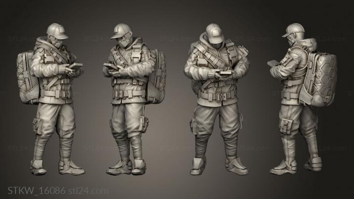 Military figurines (One Robertay Back, STKW_16086) 3D models for cnc