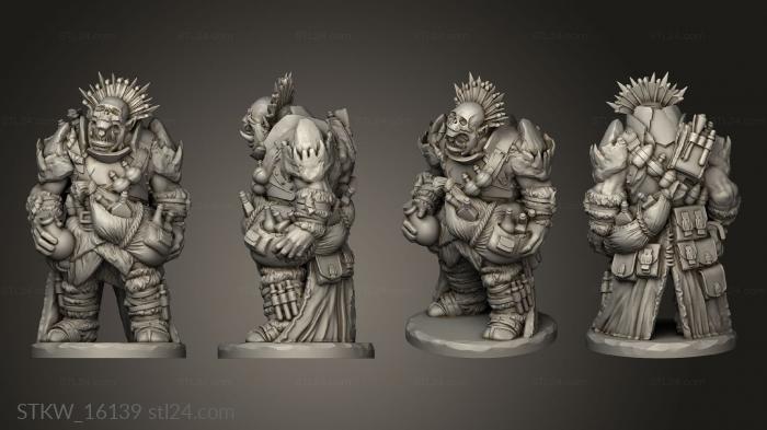 Military figurines (Orc Alchemist, STKW_16139) 3D models for cnc