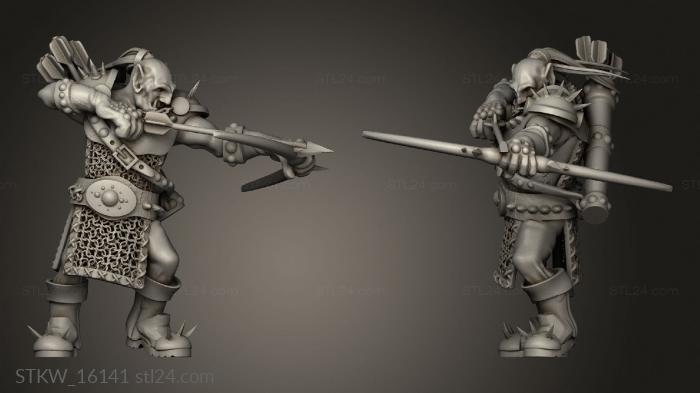 Military figurines (Orc Archer, STKW_16141) 3D models for cnc