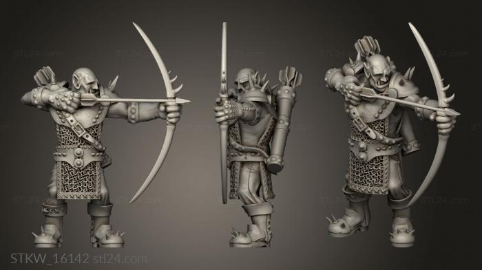 Military figurines (Orc Archer, STKW_16142) 3D models for cnc