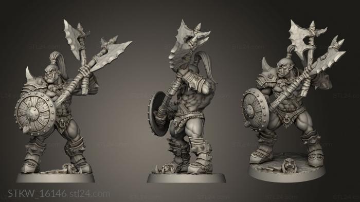 Military figurines (Modular Barbarians, STKW_16146) 3D models for cnc