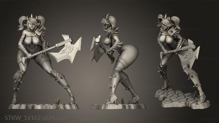 Military figurines (Orc Girl nsfw, STKW_16162) 3D models for cnc