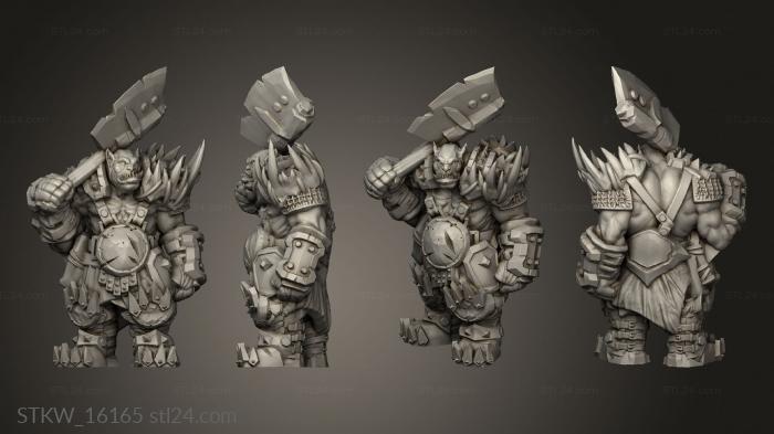 Military figurines (Orc Grunts, STKW_16165) 3D models for cnc