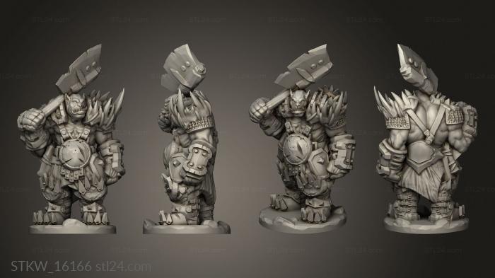 Military figurines (Orc Grunts, STKW_16166) 3D models for cnc