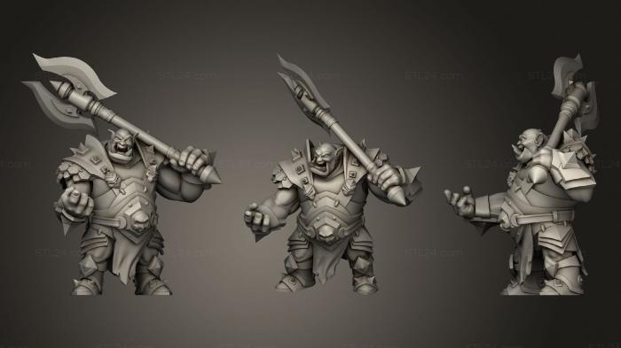 Military figurines (Orc warrior, STKW_1617) 3D models for cnc