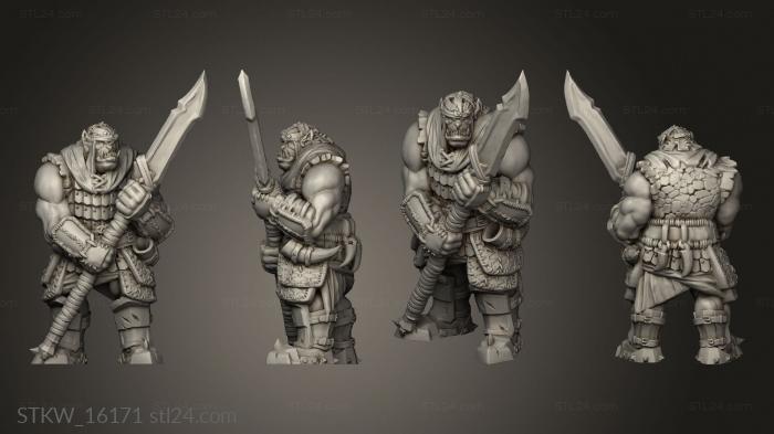 Military figurines (Orc Guard, STKW_16171) 3D models for cnc