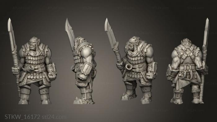 Military figurines (Orc Guard, STKW_16172) 3D models for cnc