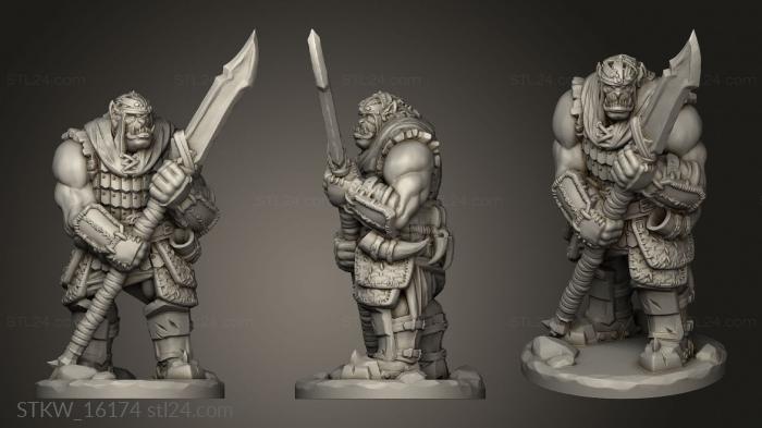 Military figurines (Orc Guard, STKW_16174) 3D models for cnc