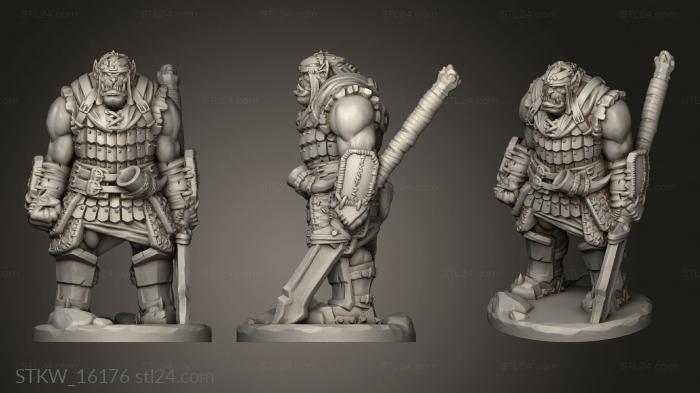 Military figurines (Orc Guard, STKW_16176) 3D models for cnc